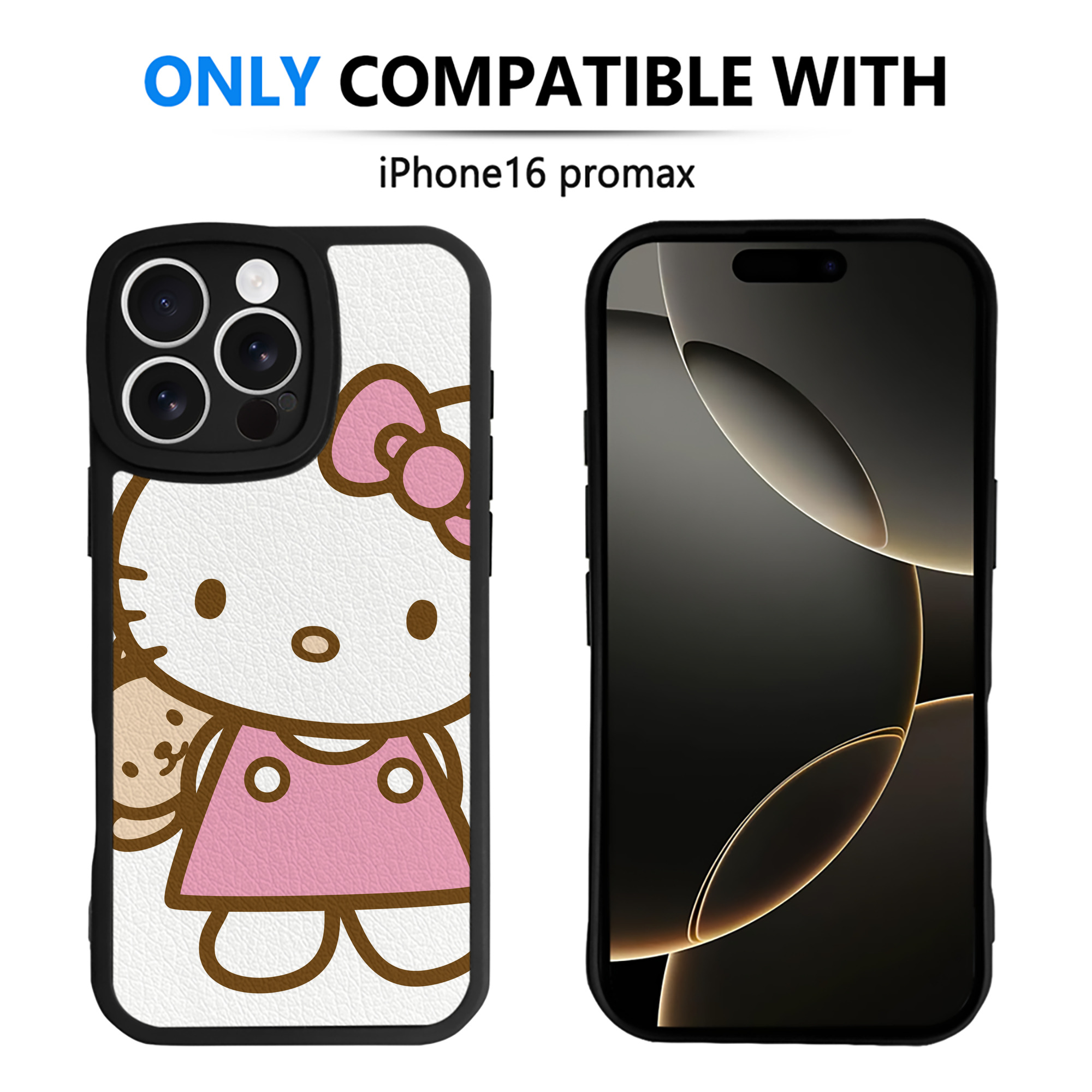 （画像用） Hello Kitty ハローキティ 【iPhone 16シリーズ対応】シリコンスマホケース（レザー調） 材質：シリコン
